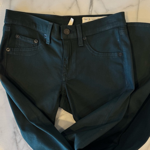 Rag and Bone Coated leggings in green gables size 24 - Picture 4 of 6